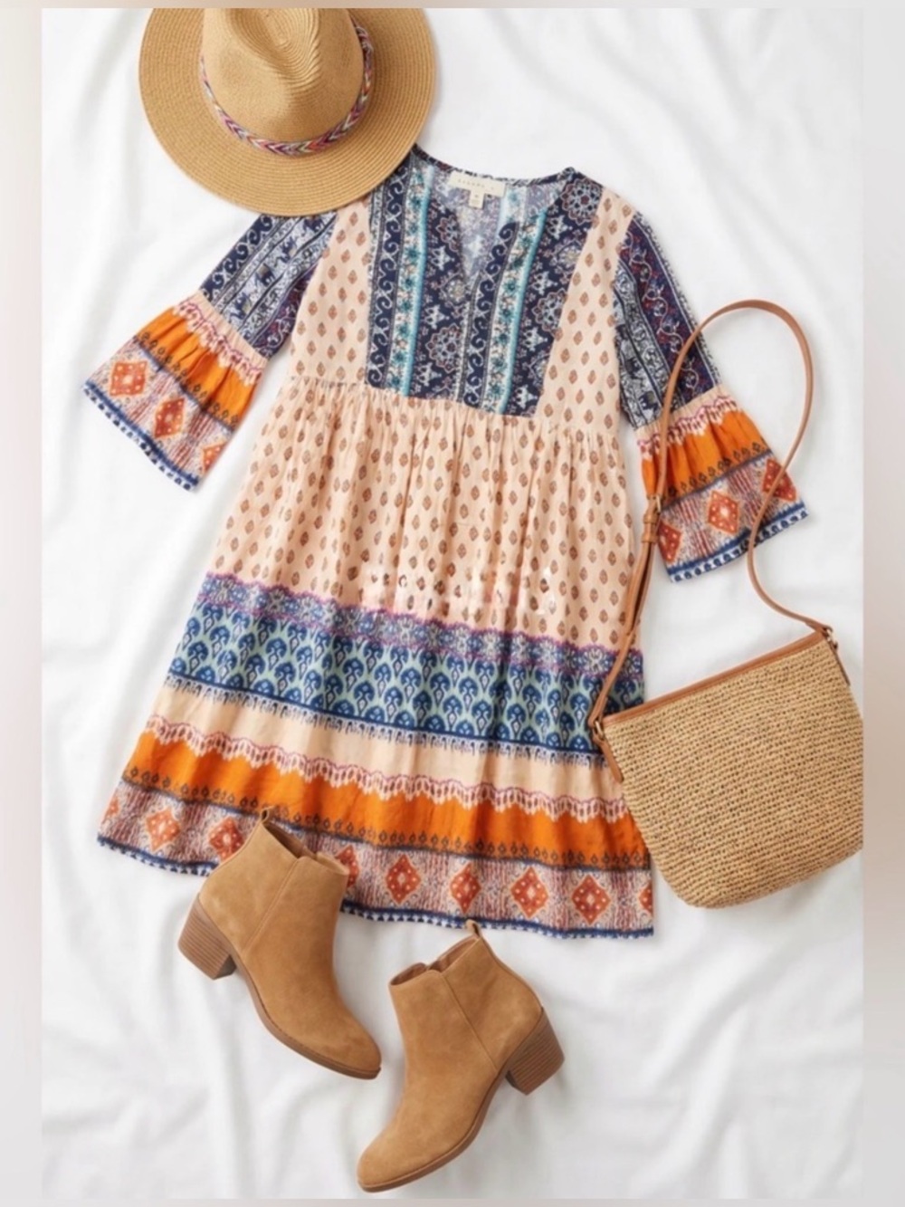NWT [Reborn J] Boho Lightweight Flowy Summer Tunic Dress Girls Multiple Sizes